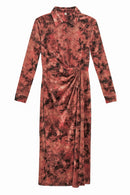 POPPY SIDE KNOT FLORAL VELVET DRESS