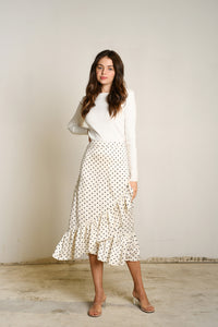 POPPY NEW YORK RUFFLE DOT SKIRT