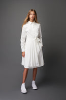 ZAIKAMOYA PLEATED OVERLAY DRESS