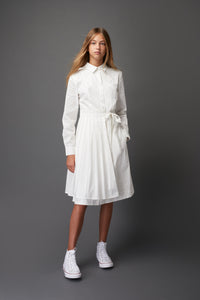 ZAIKAMOYA PLEATED OVERLAY DRESS