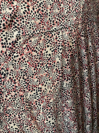 PROFILE PRINTED SMOCKED DRESS