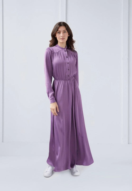 UNAYA PATRICIA SILKY BUTTONDOWN DRESS