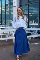 KUO POCKET SOFT DENIM SKIRT