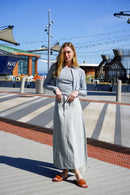 KUO RIBBED CROP SNAP CARDIGAN