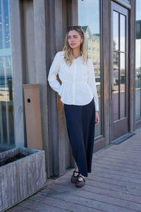 KUO SCRUNCH WAIST BLOUSE