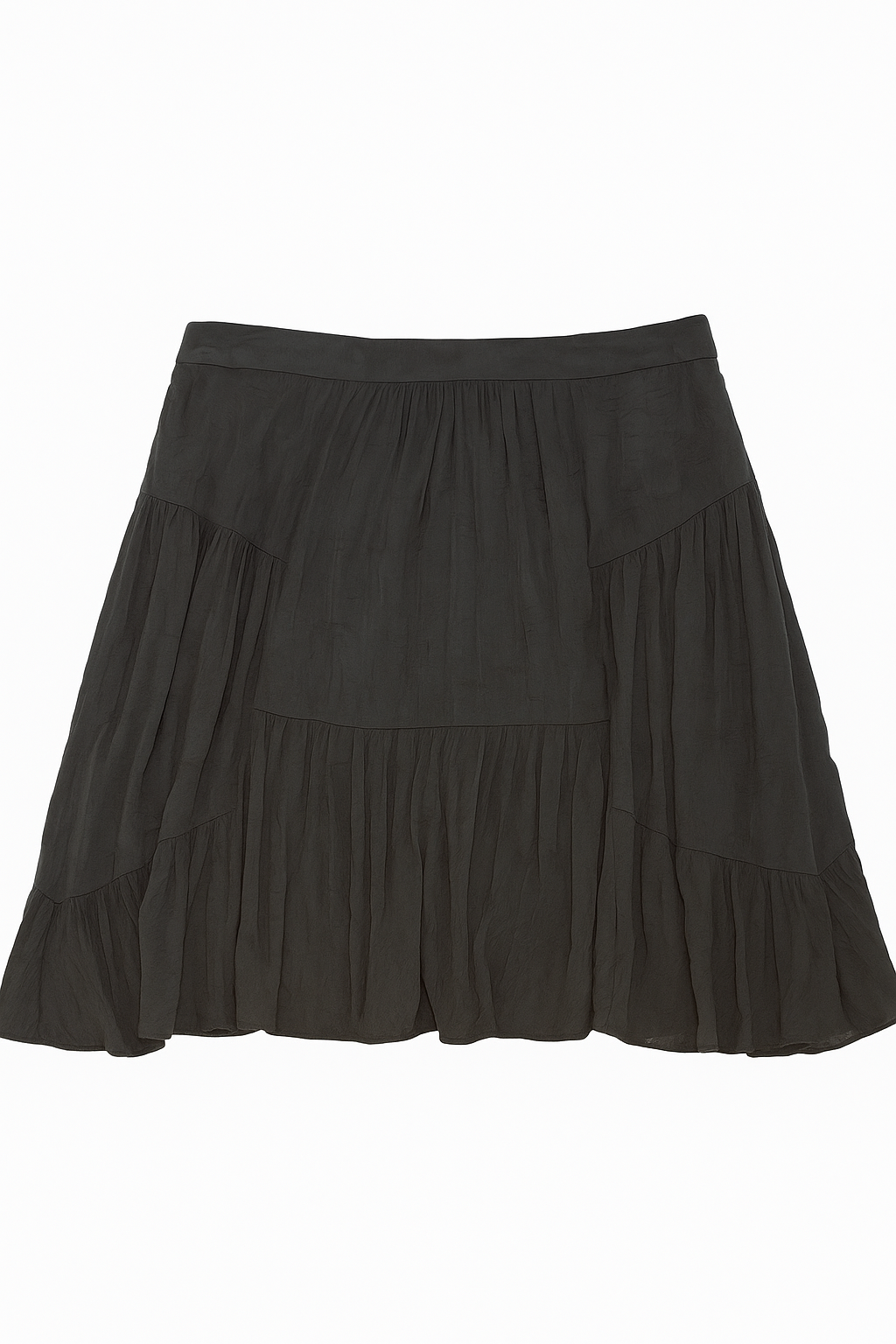 ROSE CRINKLED MIDI SKIRT