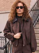 ASTR FAUX-SUEDE BOMBER RAEVIN JACKET