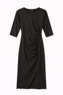 RAVE ON TREND RUCHED COTTON T-SHIRT DRESS