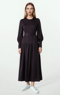 UNAYA RENATA SILKY BELTED DRESS