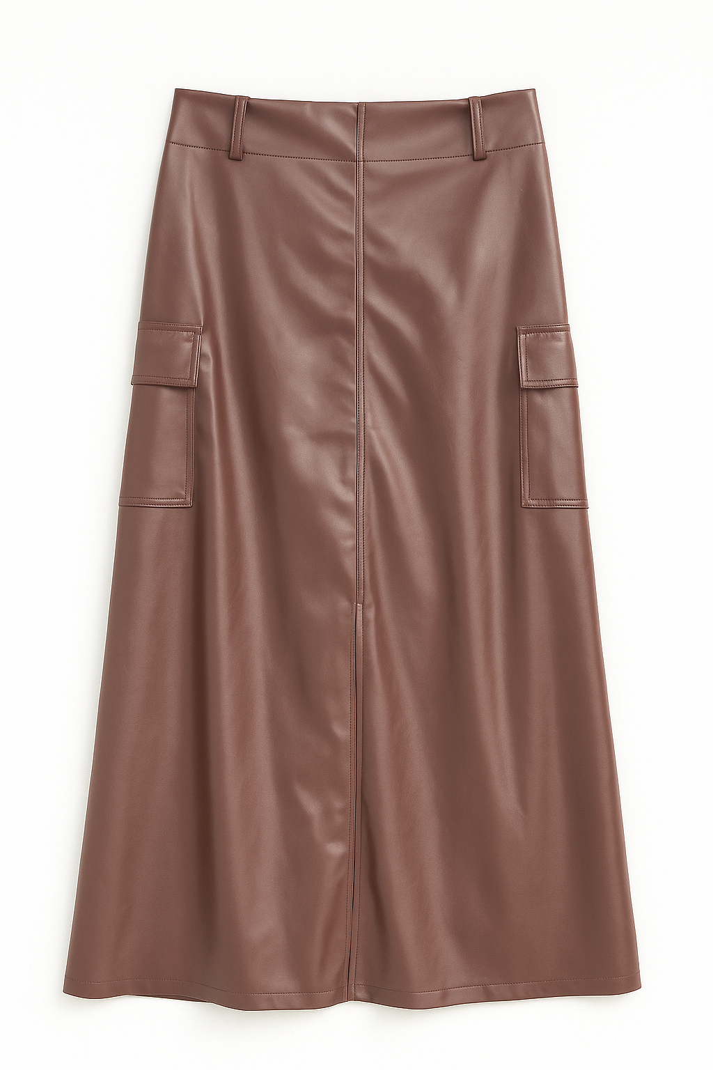 REVERIE & CO CARGO LEATHER SKIRT