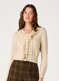 ASTR ROSABELL LACE SAILOR COLLAR CARDIGAN
