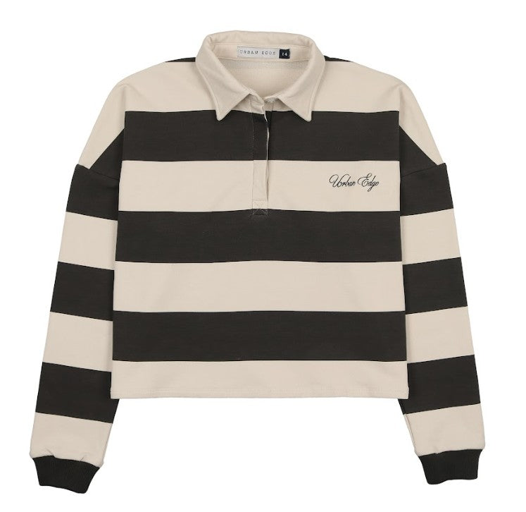 URBAN EDGE RUGBY STRIPED POLO