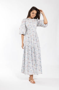 SOIE WATERCOLOR FLORAL MAXI DRESS