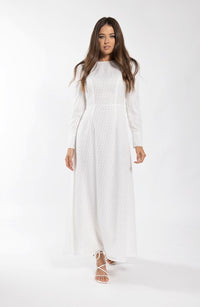 SOIE ZIG ZAG TEXTURE MAXI DRESS