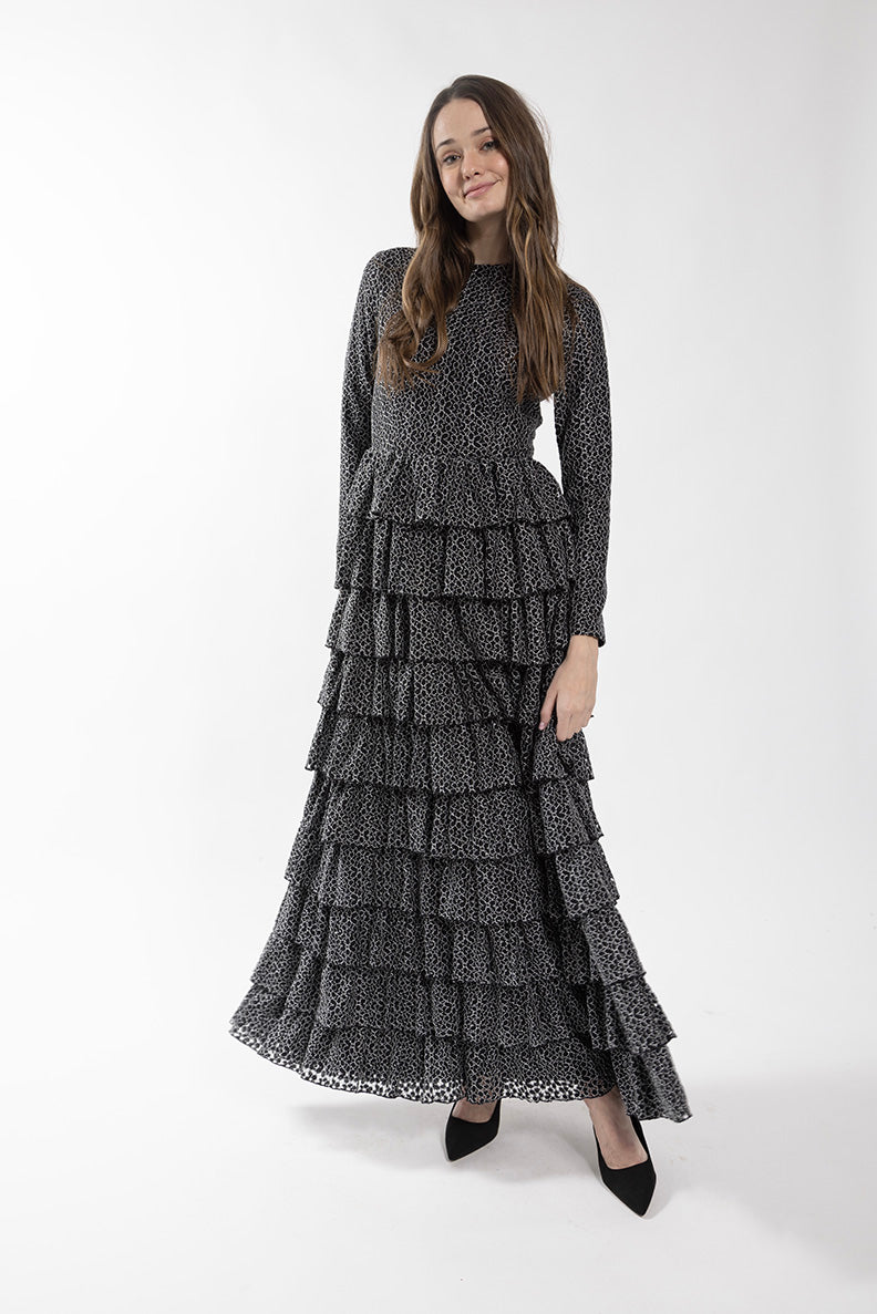 SOIE LACE TIERED DRESS