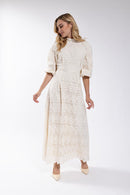 SOIE Embroidered Organza Gown