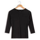 POINT 3/4 SLEEVE V-NECK TOP