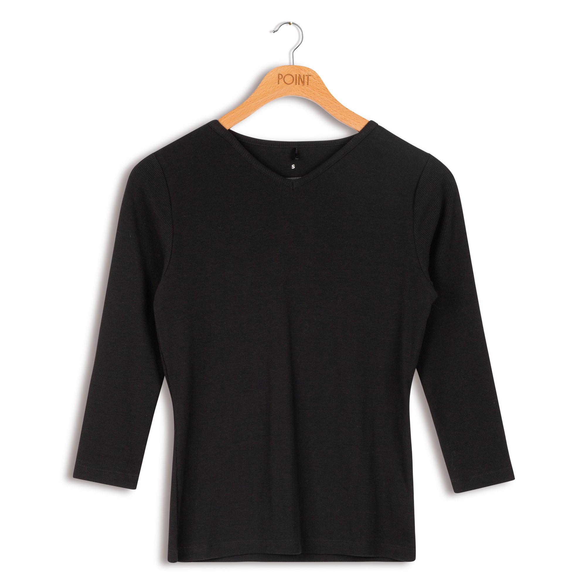POINT 3/4 SLEEVE V-NECK TOP