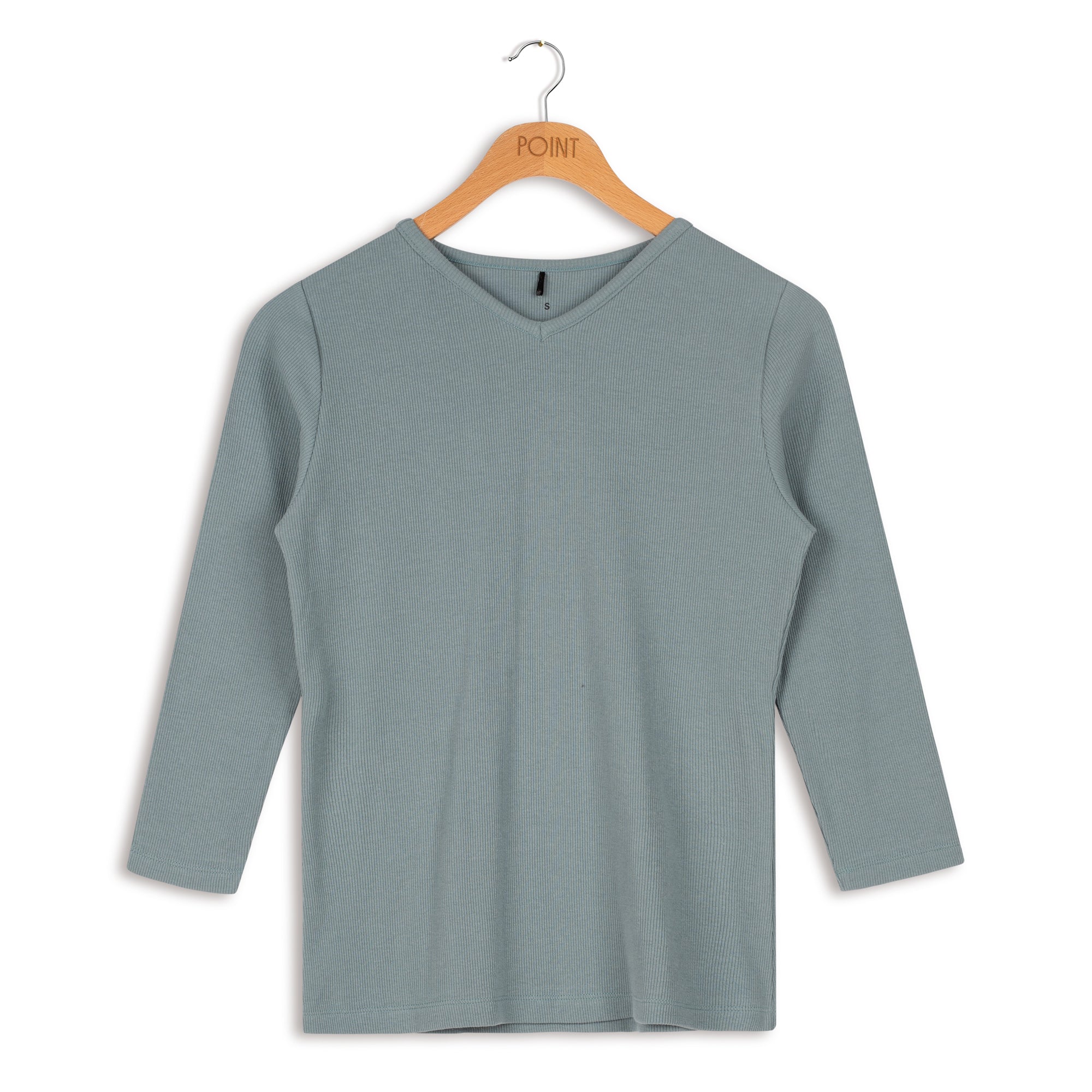 POINT 3/4 SLEEVE V-NECK TOP