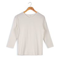 POINT 3/4 SLEEVE V-NECK TOP