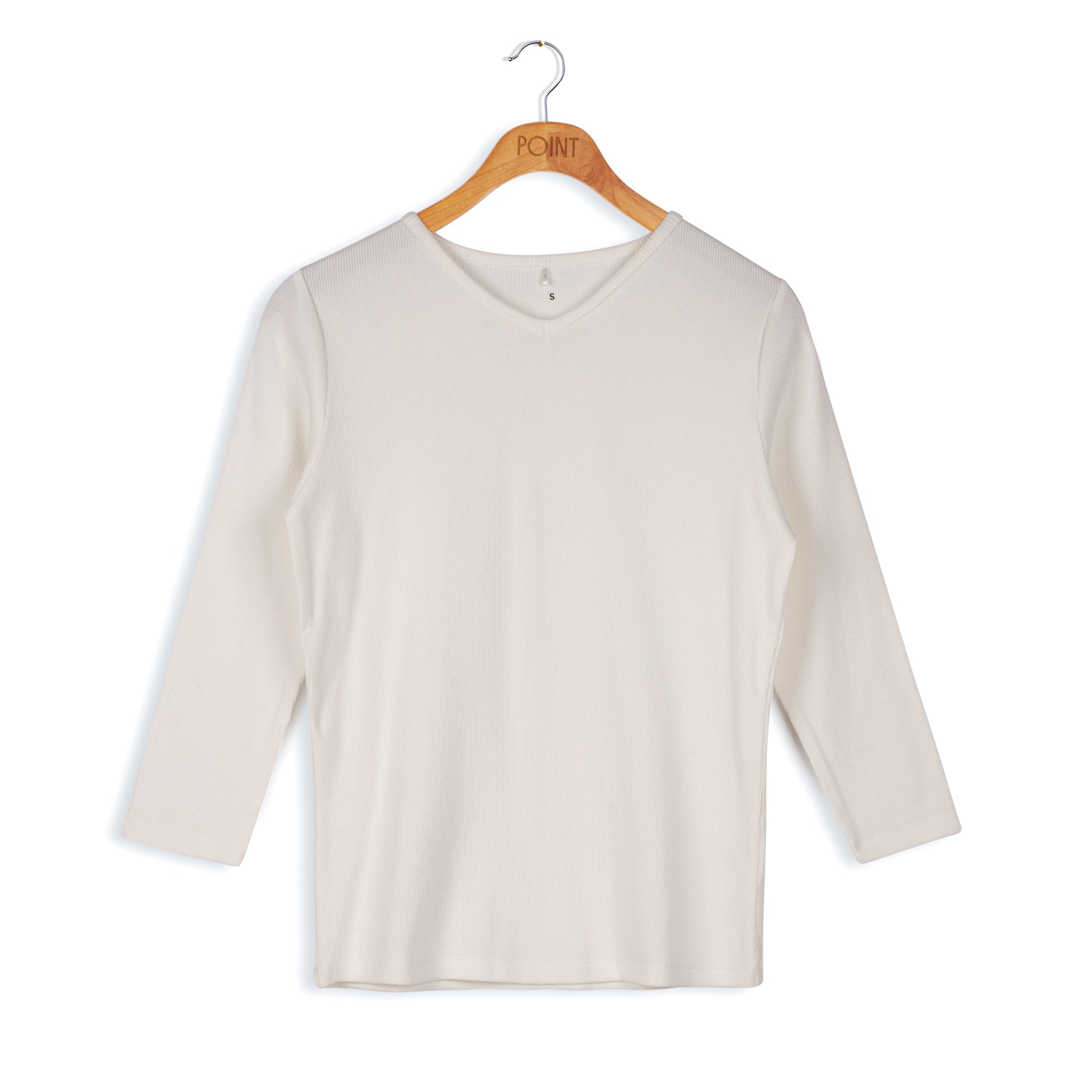 POINT 3/4 SLEEVE V-NECK TOP