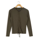 POINT L/S CROPPED RUCH TOP