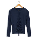 POINT L/S CROPPED RUCH TOP