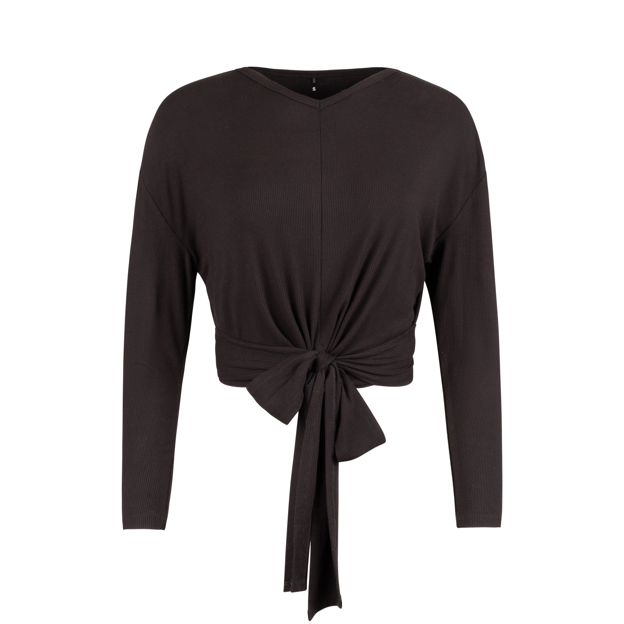 POINT L/S V-NECK WRAP TOP