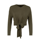 POINT L/S V-NECK WRAP TOP