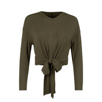 POINT L/S V-NECK WRAP TOP