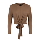 POINT L/S V-NECK WRAP TOP