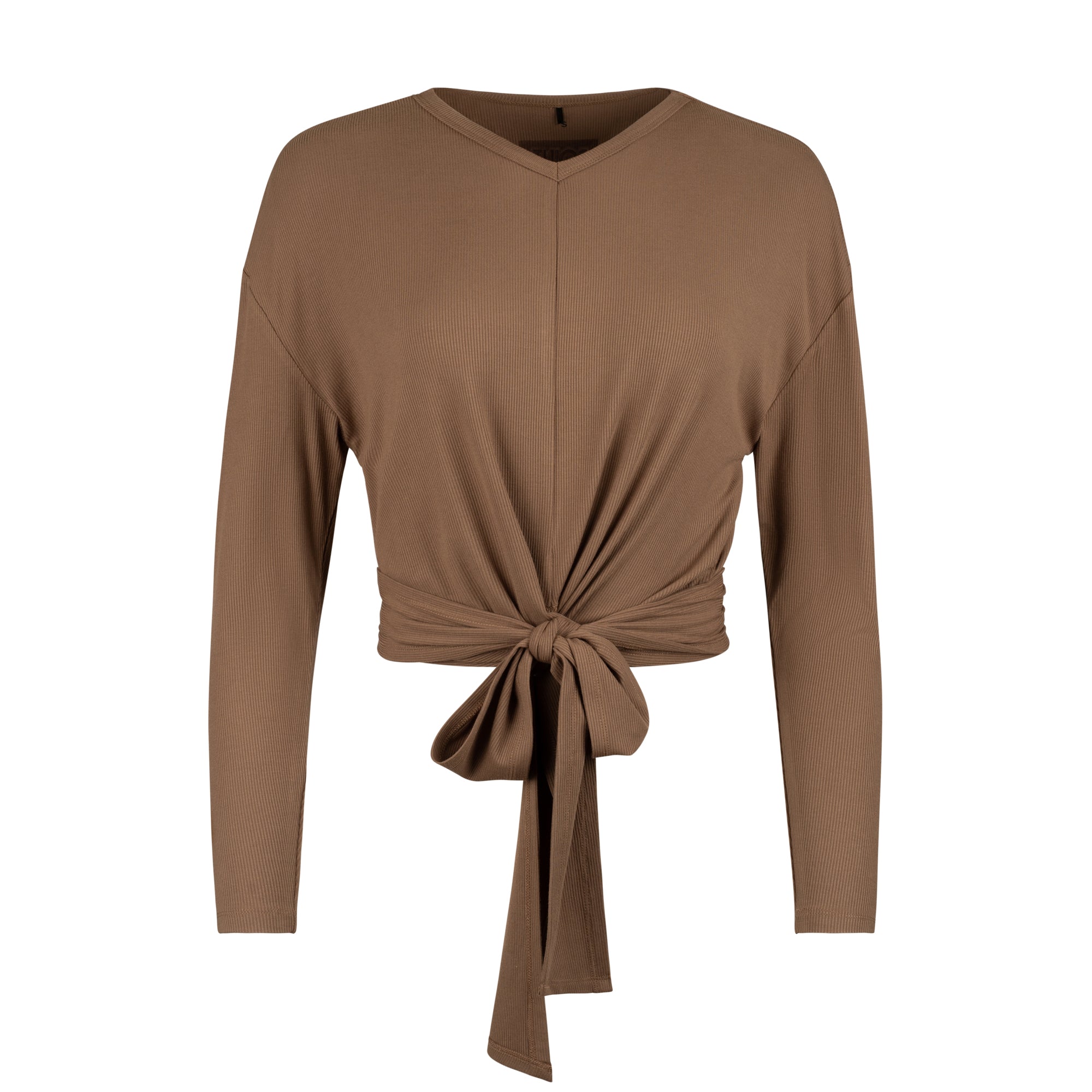 POINT L/S V-NECK WRAP TOP