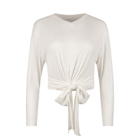 POINT L/S V-NECK WRAP TOP