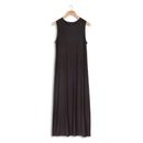 POINT A-LINE CREWNECK DRESS
