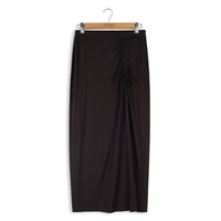 POINT SIDE TIE MAXI SKIRT