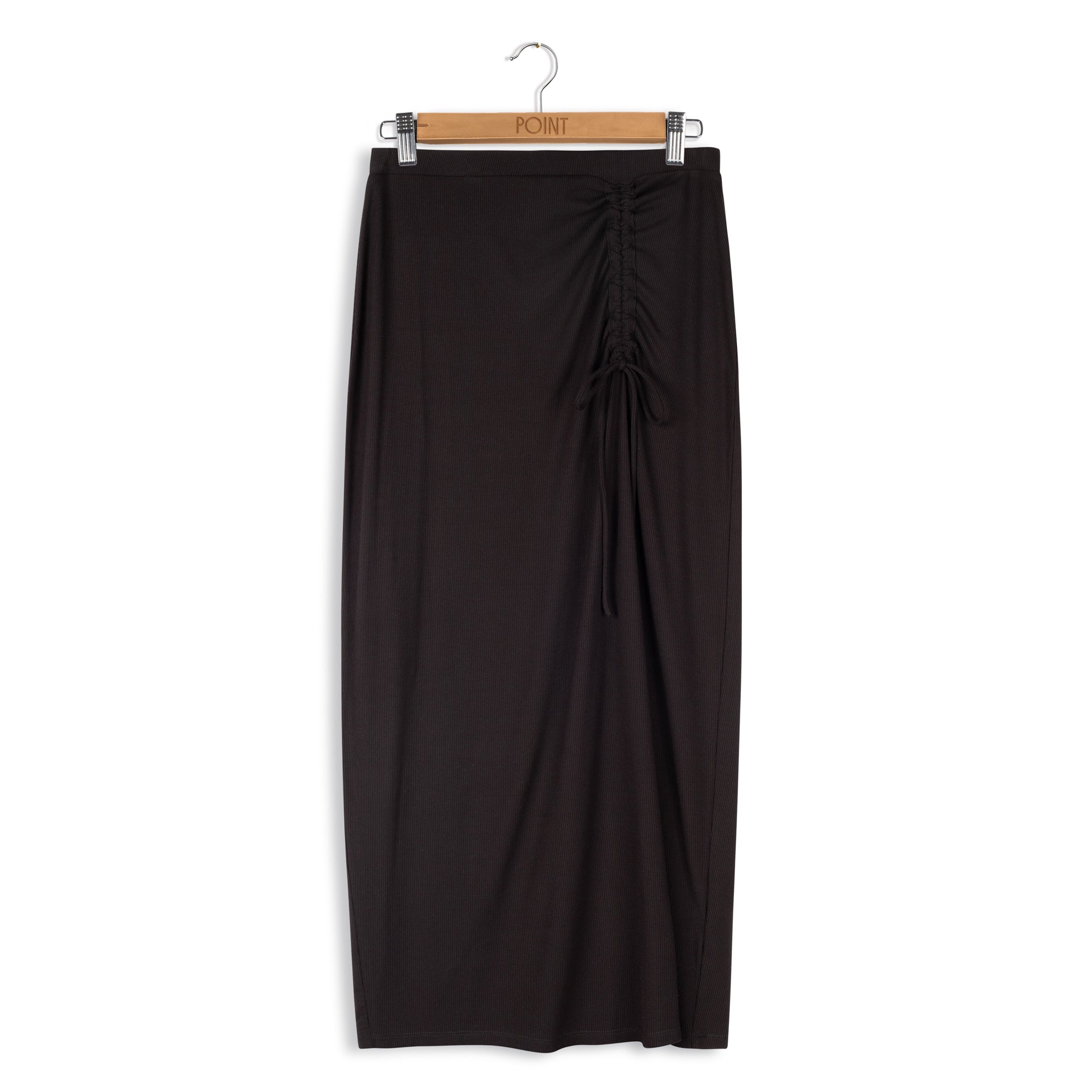 POINT SIDE TIE MAXI SKIRT