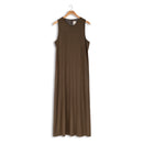 POINT A-LINE V-NECK LINEN DRESS