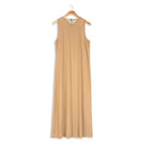 POINT A-LINE V-NECK LINEN DRESS