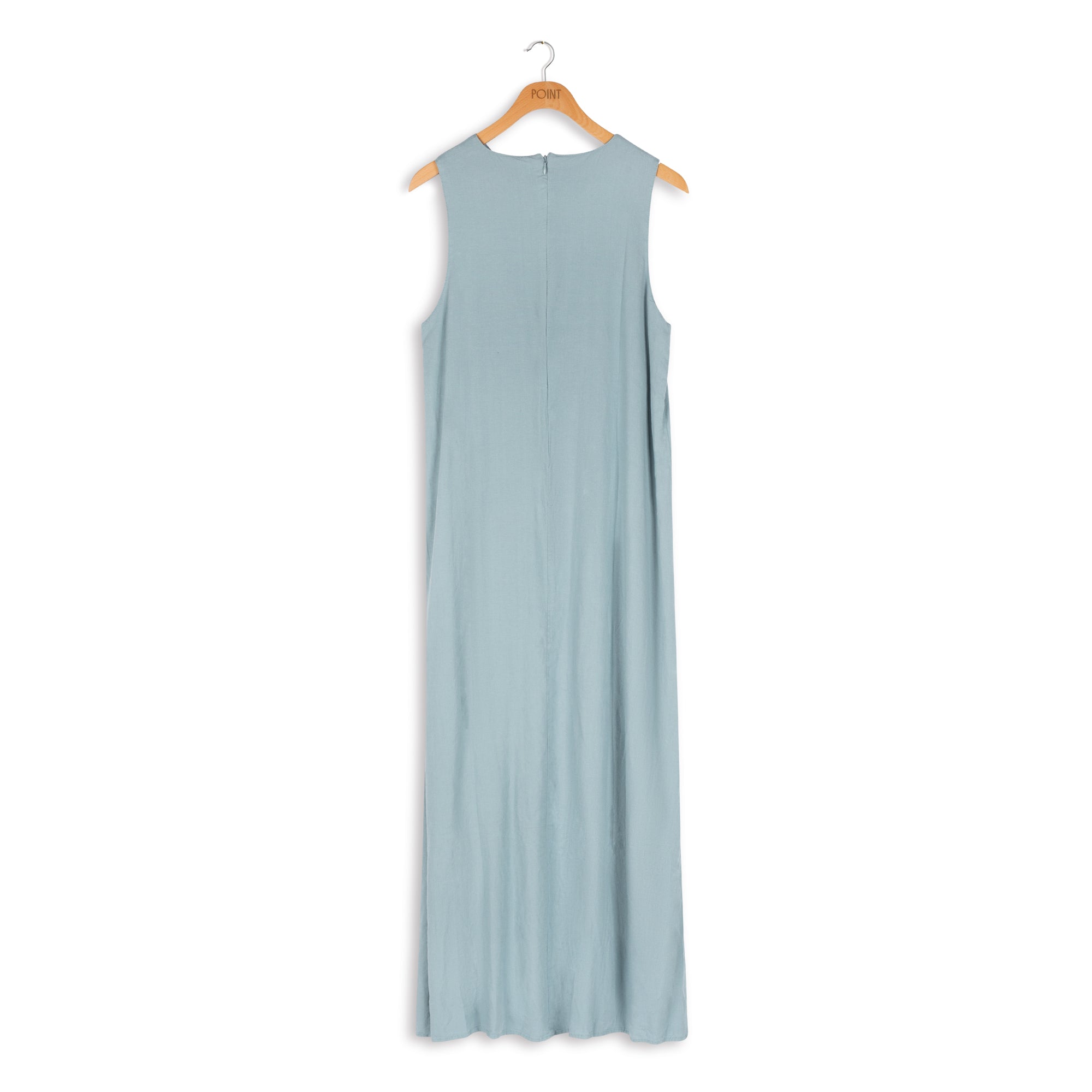 POINT A-LINE V-NECK LINEN DRESS