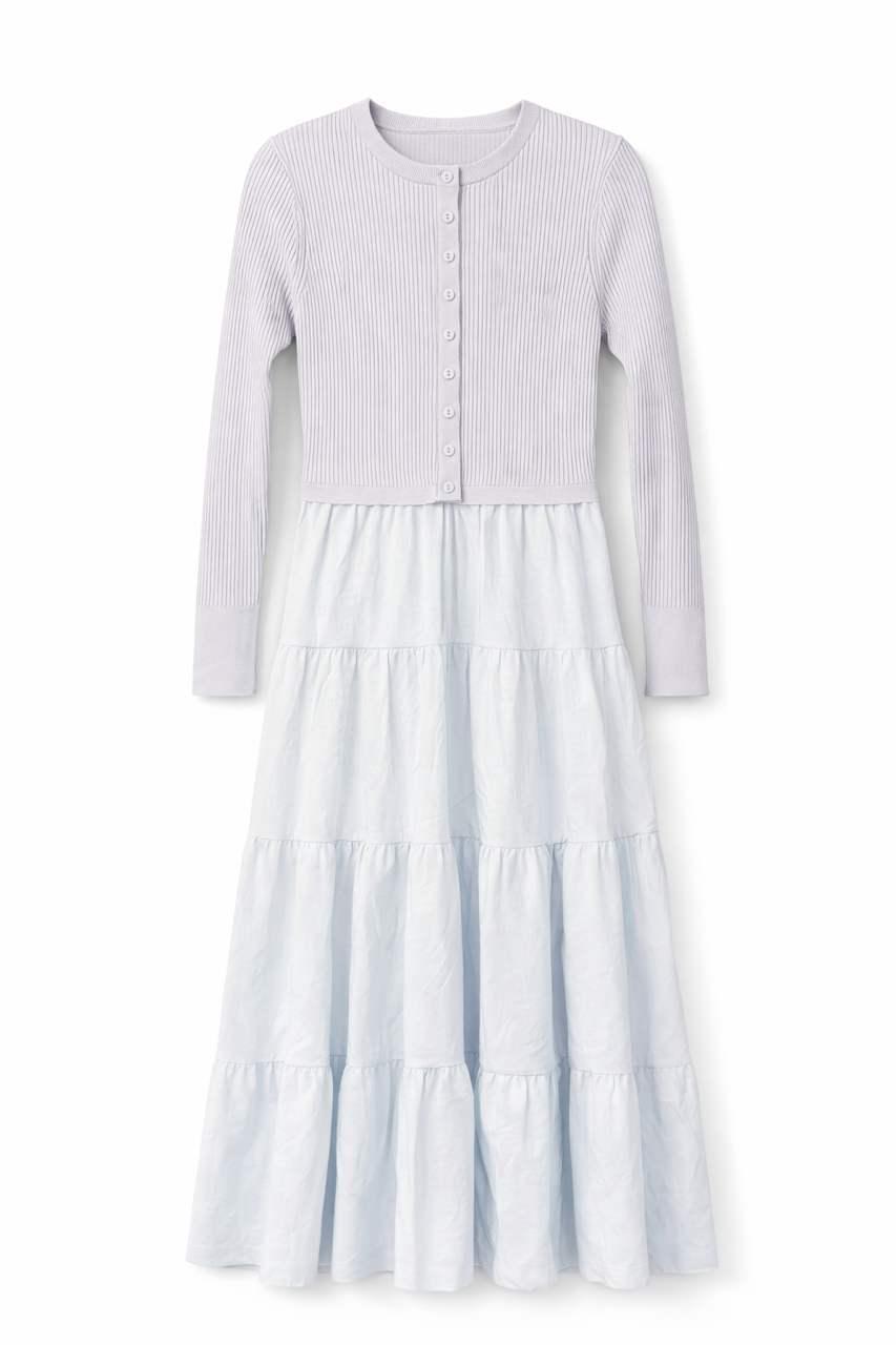 APPARALEL MARMI TIERED BOTTOM CARDI DRESS