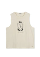 POINT EMBROIDERED COTTON TANK