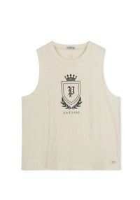 POINT EMBROIDERED COTTON TANK
