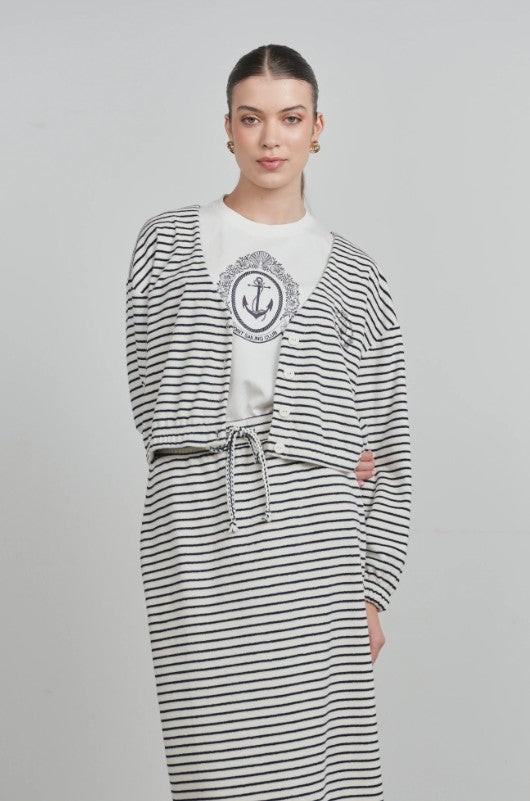 POINT LOOP TERRY CARDIGAN