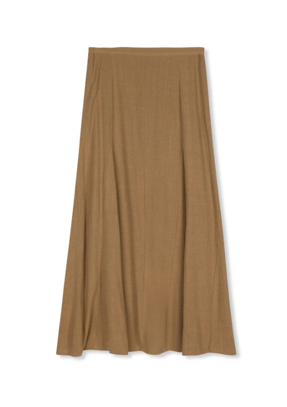 POINT GORED LINEN SKIRT