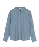 POINT LINEN BUTTON-UP SHIRT