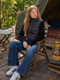 SCOTCH BONNET KNIT SLEEVE DOWN JACKET