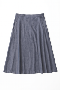 RED MYTH CHAMBRAY SKIRT WITH POCKETS