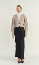 ELLIE MAKIR Sable Buckle Oversized Cardigan