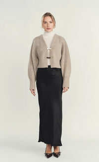 ELLIE MAKIR Sable Buckle Oversized Cardigan