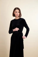 PASHMINA SAMI VELVET MAXI DRESS